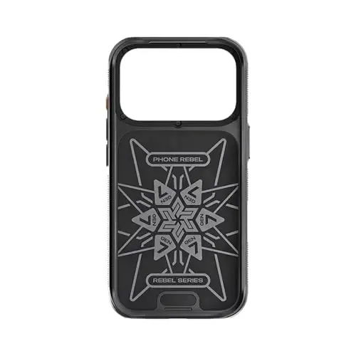 REBEL Case for iPhone 17 Pro [GEN7 Aramid Fiber] Strong MagSafe Compatible, Grippy Sides, Shockproof Corners, Metal Lens + Buttons, Upgraded Protective Design, 6.3 Inch Phone 2025 (Black) - 6