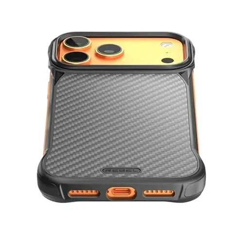 REBEL Case for iPhone 17 Pro Max [Flex Series] Exposed Sides for Comfort, Aramid Fiber, Strong MagSafe Compatible, Shockproof Corners, Metal Lens, Protective Frameless Design, 6.9 Inch Phone 2025 - 3