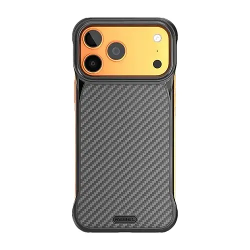 REBEL Case for iPhone 17 Pro Max [Flex Series] Exposed Sides for Comfort, Aramid Fiber, Strong MagSafe Compatible, Shockproof Corners, Metal Lens, Protective Frameless Design, 6.9 Inch Phone 2025 - 5