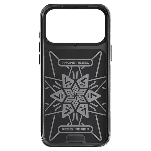REBEL Case for iPhone 17 Pro Max [GEN7 Aramid Fiber] Strong MagSafe Compatible, Grippy Sides, Shockproof Corners, Metal Lens + Buttons, Upgraded Protective Design, 6.9 Inch Phone 2025 (Black) - 6
