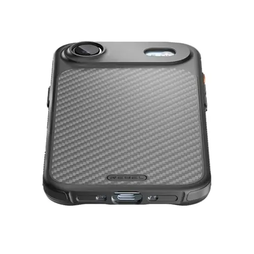 REBEL Case for iPhone Air [GEN7 Aramid Fiber] Strong MagSafe Compatible, Grippy Sides, Shock Resistant, Metal Buttons, Upgraded Camera Button, Protective Design, 6.5 Inch Phone 2025 (Black) - 3