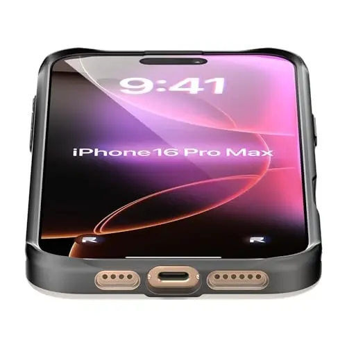 REBEL Frosted Series Gen-6 Clear Case for iPhone 16 Pro Max | Strong MagSafe Compatible, Grip Sides, Translucent Matte Texture, Protective Shockproof Bumpers, Metal Lens & Buttons, 6.9 Inch - 3