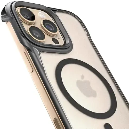 REBEL iPhone 16 Pro Max Clear Case [Frosted Flex Series] Exposed Sides for Comfort, Strong MagSafe Compatible, Matte Texture, Protective Shockproof, Upgraded Frameless Cover, 6.9 Inch Phone 2024 - 5