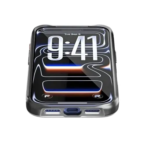 REBEL Semi-Clear Case for iPhone 17 Pro 6.3” [Frosted Series Gen7] Strong MagSafe Compatible, Grippy Sides, Built-In Metal Kickstand, Translucent Matte, Protective Upgraded Frameless Cover, 2025 Phone - 2