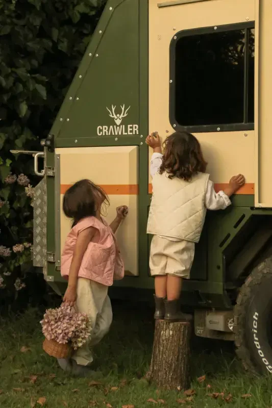 ребенок, младенец стеганый демисезонный жилет-лосось - 3