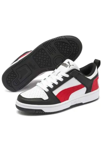Rebound Layup Lo SL Jr 370490-07 Sneakers Unisex Spor Ayakkabı BEYAZ-KIRMIZI-Kırmızı/Beyaz/Siyah 