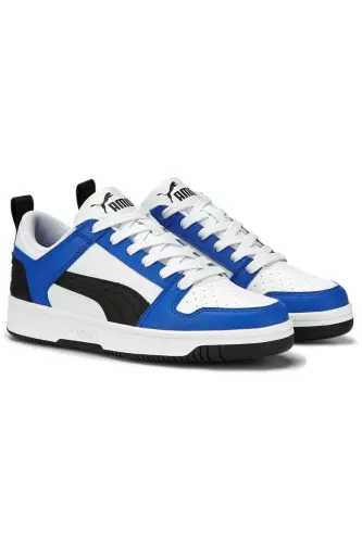 Rebound Layup Lo SL Jr Sneaker-White, Blue 