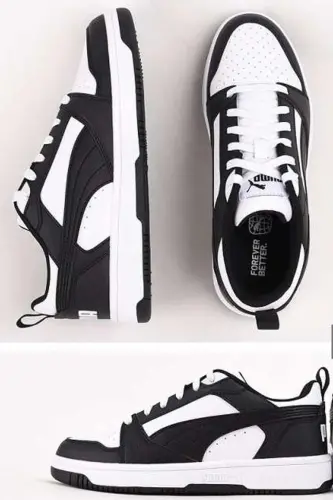 Rebound V6 Low B-1 Unisex Daily Sneakers 392328-01-1 Black-Black - 4