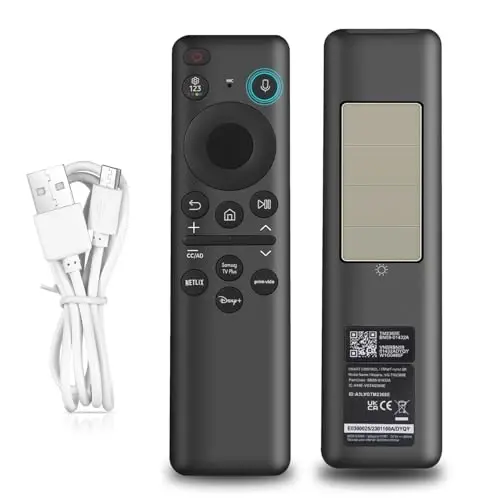 Rechargeable Voice Remote for Samsung Smart TV Remote, BN59-01432A Remote Replacement for Samsung OLED Neo QLED Crystal UHD Frame Solar 4K 8K Smart TVs VG-TM2360E 