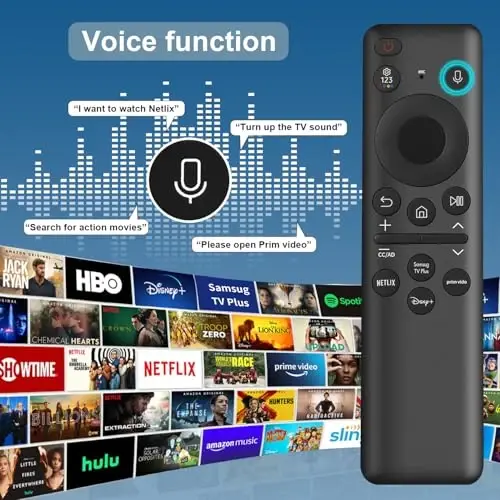 Rechargeable Voice Remote for Samsung Smart TV Remote, BN59-01432A Remote Replacement for Samsung OLED Neo QLED Crystal UHD Frame Solar 4K 8K Smart TVs VG-TM2360E - 3