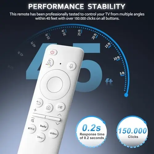 Rechargeable Voice Remote for Samsung-TV-Remote-Control-Replacement Compatible with Samsung Smart Solar Frame QLED Curved Crystal UHD OLED TVs - 4