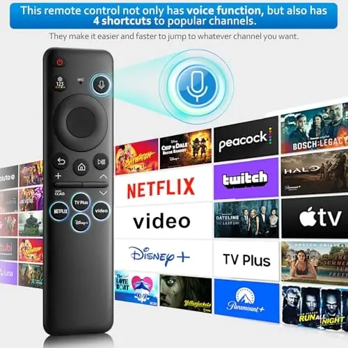 Rechargeable Voice Remote for Samsung-TV-Remote-Control-Replacement Samsung Smart Frame Curved QLED televizorlari bilan mos keladi - 5