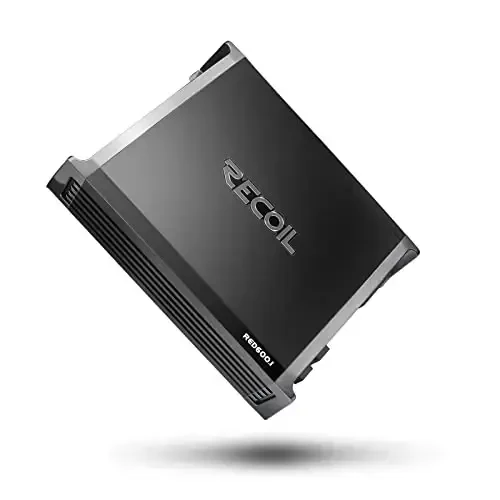 Recoil RED600-1 1320 Watts Class-D Car Audio Mono-Block Subwoofer Amplifier, 1 Ohm Stable, Remote Bass Knob Included - 1