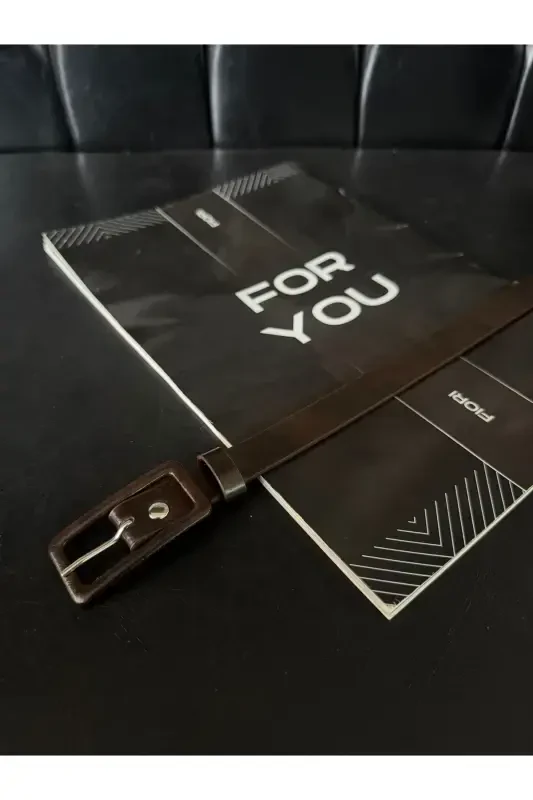 Rectangle Coating Buckle Thin Women's Trouser Belt, Jacket Belt, Shirt Belt-Coffee - 1