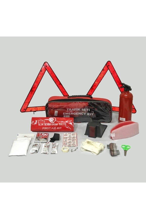 Rectangular Traffic And First Aid Kit Bag Car Tow Bar Car Fire Extinguisher Set Economic - 1