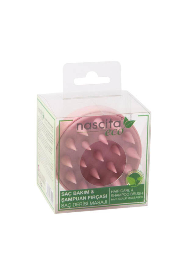 Recyclable Shampoo Brush Bamboo Pink - 4