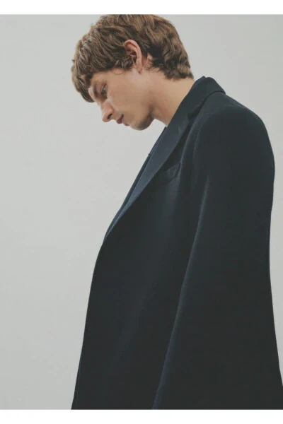 Recycled Wool Long Coat - MANGO MAN (1)