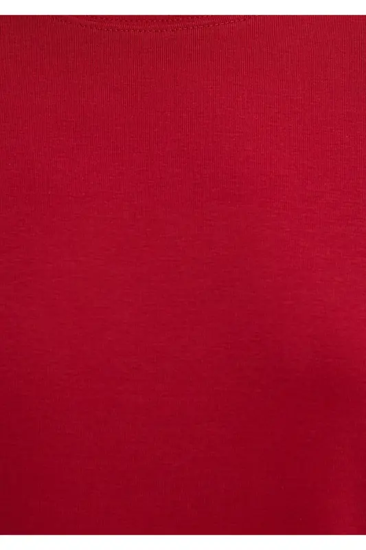 Red Basic T-Shirt Semi Slim Fit 1612916-70391 - Red - 7