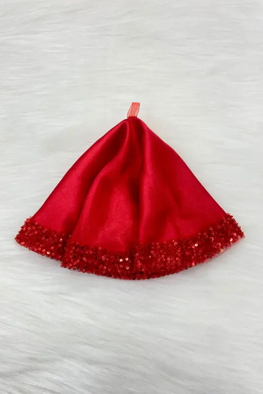 Red Bride Groom Handkerchief Sequined, Halay Handkerchief, Wedding Henna Circumcision Engagement Bride Bachelorette-ORKİDESATENMENDİLKIRMIZI - 4