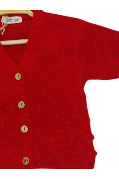 Red Button Cardigan for Baby Girl - 4