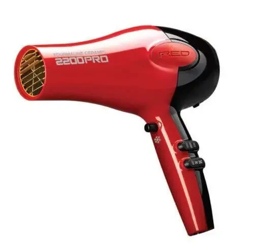 RED by Kiss Silky Smooth Hair Dryer with Tourmaline Ceramic 2200 PRO - Negative Ion Generator, Variable Heat Settings, ALCI Safety, 1-Year Warranty, and Extra Combs - 3