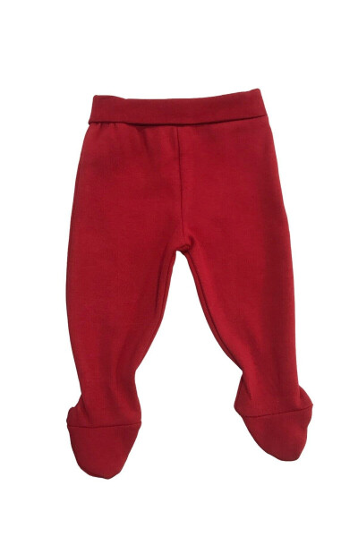 Red Cotton Drop Pant Slippers - 2