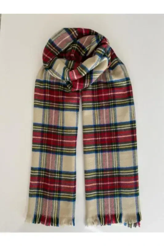 Red Cream Scottish Scarf-Red - MAKRO OPTIK