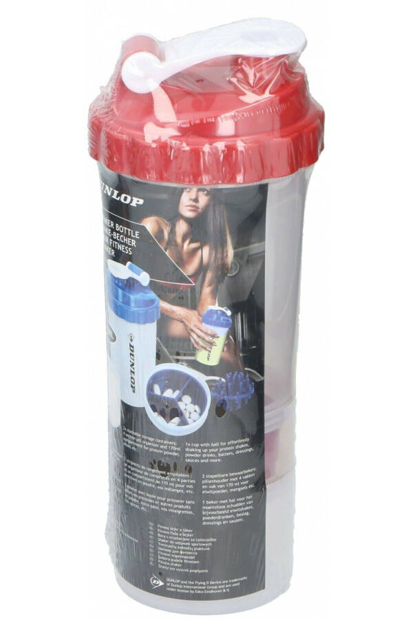 Red Fitness Shaker Bottle - 8