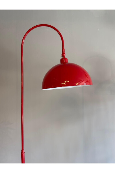 Red Floor Lamp with Movable Head Modern Decorative Metal Living Room Study Room - 31