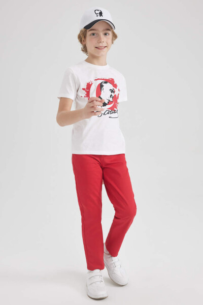 Red Gabardine Trousers for Boys - 2