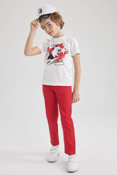 Red Gabardine Trousers for Boys - 4