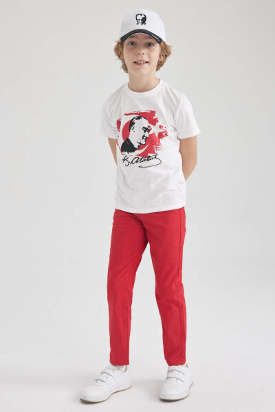 Red Gabardine Trousers for Boys - 5