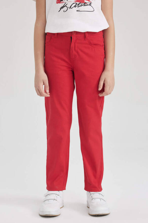 Red Gabardine Trousers for Boys - 6