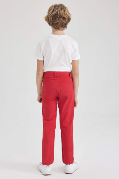 Red Gabardine Trousers for Boys - 13