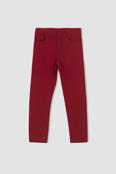 Red Gabardine Trousers for Boys X4224a622sm - 5