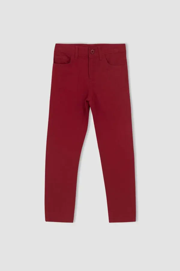 Red Gabardine Trousers for Boys X4224a622sm - 5