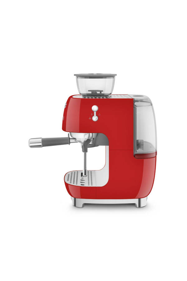 Red grinder espresso coffee machine - 2