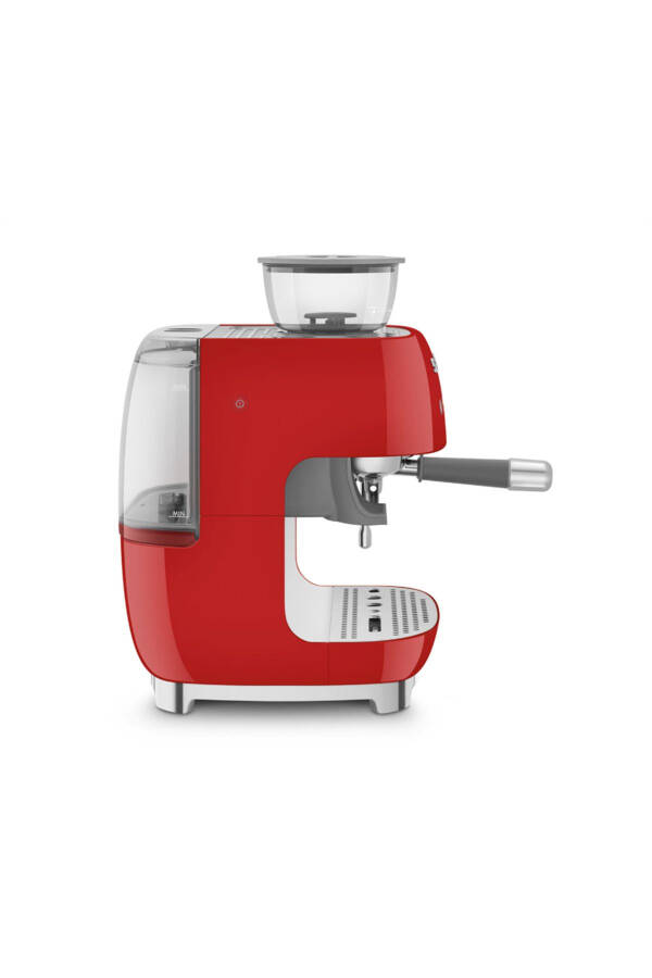 Red grinder espresso coffee machine - 3