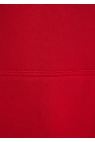 Red Hooded Sweatshirt with Logo Print 1600361-86417 - 7