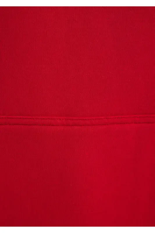 Red Hooded Sweatshirt with Logo Print 1600361-86417 - 7