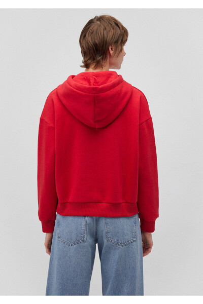 Red Hoodie with Logo Print 168334-35476 - 10