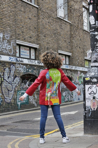 Red Ikigai leather jacket - 6