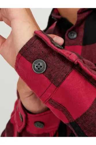 Red Jack & Jones men's jacket with a relaxed fit. - 3