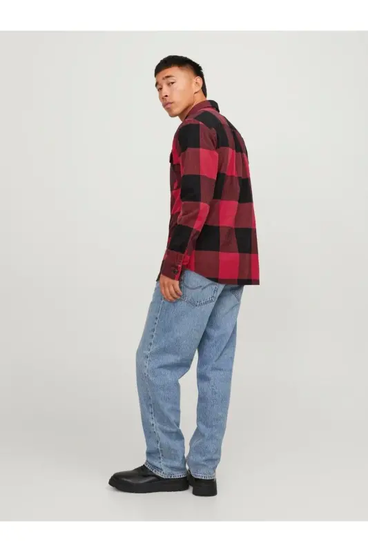 Red Jack & Jones men's jacket with a relaxed fit. - 5