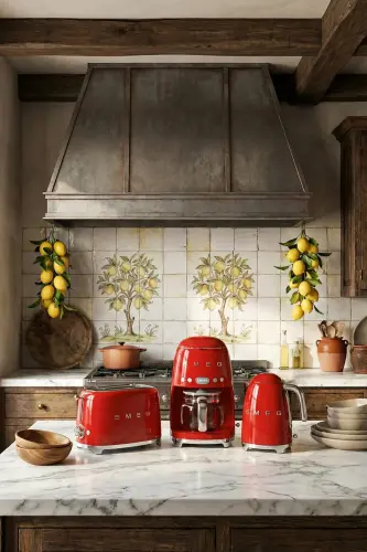 Red Kettle 1x2 Toaster and Filter Coffee Maker Set - 5