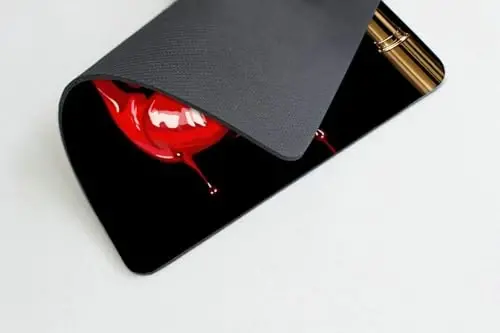 Red Lip Bite Bullet Mouse pad Moslashtirilgan sichqoncha kompyuterlar uchun sirpanmaydigan rezina asosli sichqoncha yostiqchalari noutbuk ofis stoli aksessuarlari sichqoncha yostiqchasi - 3