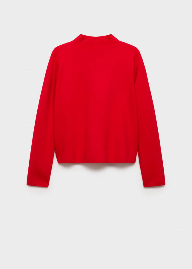 Red perkins collar sweater - 19