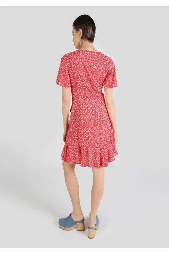 Red pleated women's dress - COLIN'S (1)