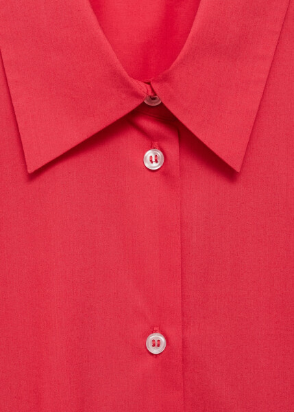 Red pocket shirt with a wide cut - 6