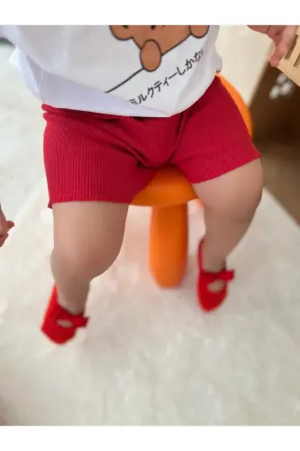 Red Ribbon Baby Shorts - 1